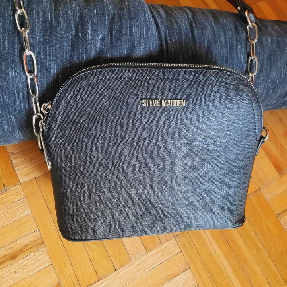 Steve Madden Crossbody bag black and grey, NEW - Picture 12 of 15